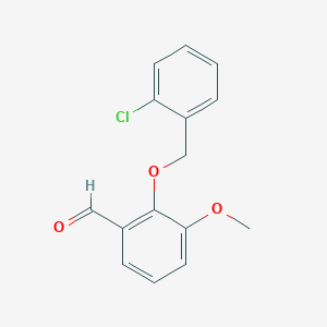 molecular formula C15H13ClO3 B1593561 2-[(2-Chlorobenzyl)oxy]-3-methoxybenzaldehyde CAS No. 52803-63-1