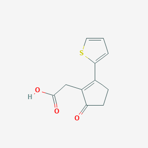 (5-Oxo-2-thiophen-2-yl-cyclopent-1-enyl)-acetic acid