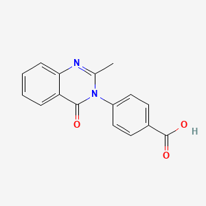 molecular formula C16H12N2O3 B1593571 4-(2-methyl-4-oxoquinazolin-3(4H)-yl)benzoic acid CAS No. 4005-05-4