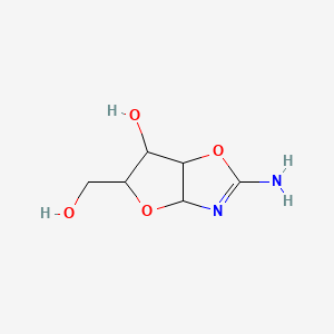 molecular formula C6H10N2O4 B1593577 5-(Hydroxymethyl)-2-iminohexahydrofuro(2,3-d)(1,3)oxazol-6-ol CAS No. 27963-97-9