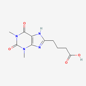 molecular formula C11H14N4O4 B1593622 茶碱-8-丁酸 CAS No. 5438-71-1