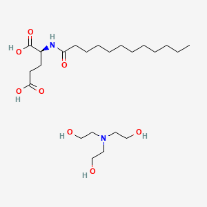 molecular formula C23H46N2O8 B1593628 Triethanolamine lauroyl glutamate CAS No. 53576-49-1