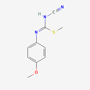 molecular formula C10H11N3OS B1593654 1-Cyano-3-(4-methoxyphenyl)-2-methylisothiourea CAS No. 75565-12-7