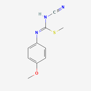 methyl N-cyano-N'-(4-methoxyphenyl)carbamimidothioate