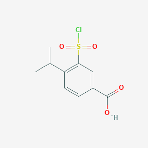 molecular formula C10H11ClO4S B1593689 3-Chlorosulfonyl-4-isopropyl-benzoic acid CAS No. 59815-29-1