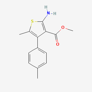 molecular formula C14H15NO2S B1593699 Methyl 2-amino-5-methyl-4-(4-methylphenyl)thiophene-3-carboxylate CAS No. 350997-34-1