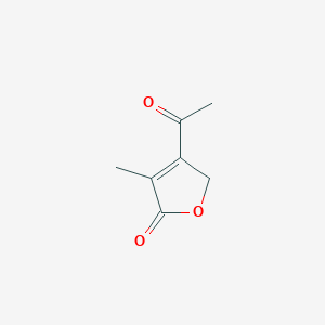 molecular formula C7H8O3 B159370 3-Acetyl-4-methyl-2H-furan-5-one CAS No. 137910-54-4