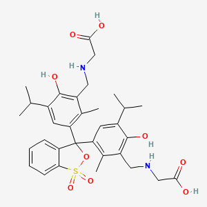 N,N'-(3H-2,1-Benzoxathiol-3-ylidenebis((6-hydroxy-5-isopropyl-2-methylphen-3,1-ylene)methylene))bisglycine S,S-dioxide
