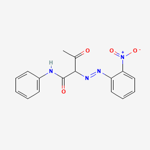 molecular formula C16H14N4O4 B1593778 2-[(o-Nitrophenyl)azo]acetoacetanilide CAS No. 4106-67-6