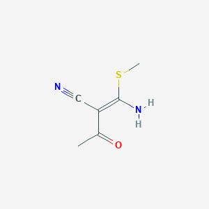 molecular formula C6H8N2OS B1593846 2-Acetyl-3-amino-3-(methylthio)acrylonitrile CAS No. 58955-39-8