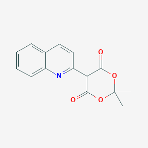 molecular formula C15H13NO4 B1593850 2,2-Dimethyl-5-(2-quinolinyl)-1,3-dioxane-4,6-dione CAS No. 83260-82-6