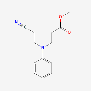 molecular formula C13H16N2O2 B1593857 Methyl N-(2-cyanoethyl)-N-phenyl-beta-alaninate CAS No. 67892-95-9