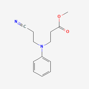 molecular formula C13H16N2O2 B1593857 beta-Alanine, N-(2-cyanoethyl)-N-phenyl-, methyl ester CAS No. 67892-95-9