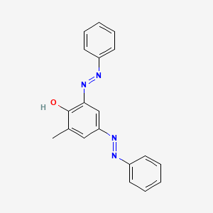 molecular formula C19H16N4O B1593916 4,6-Bis(phenylazo)-o-cresol CAS No. 5844-01-9