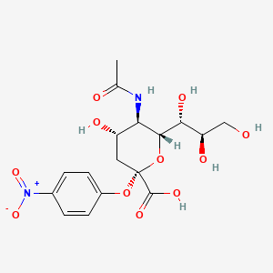 molecular formula C17H22N2O11 B1593928 2-O-(4-硝基苯基)-N-乙酰神经酸 CAS No. 26112-88-9