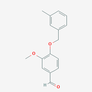 molecular formula C16H16O3 B1593935 3-甲氧基-4-[(3-甲基苄基)氧基]苯甲醛 CAS No. 292173-01-4