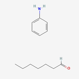 Heptanal, polymer with benzenamine
