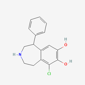 molecular formula C16H16ClNO2 B1593950 6-Chloro-2,3,4,5-tetrahydro-1-phenyl-1H-3-benzazepine-7,8-diol CAS No. 71636-61-8