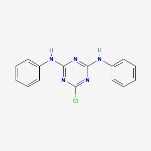 molecular formula C15H12ClN5 B1593961 1,3,5-三嗪-2,4-二胺，6-氯-N,N'-二苯基- CAS No. 1973-09-7