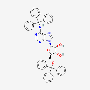Adenosine, N-(triphenylmethyl)-5'-O-(triphenylmethyl)-