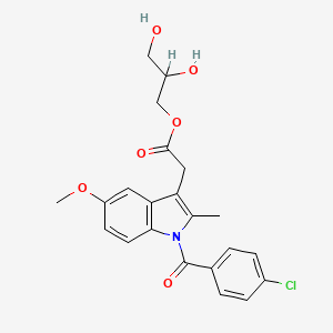 molecular formula C22H22ClNO6 B1594008 2,3-dihydroxypropyl [1-(4-chlorobenzoyl)-5-methoxy-2-methyl-1H-indol-3-yl]acetate CAS No. 71848-87-8