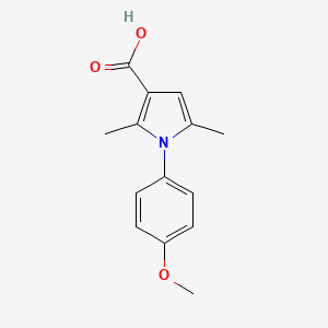 molecular formula C14H15NO3 B1594115 1-(4-methoxyphenyl)-2,5-dimethyl-1H-pyrrole-3-carboxylic acid CAS No. 3807-58-7