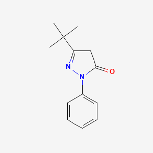 molecular formula C13H16N2O B1594116 3-tert-Butyl-1-phenyl-2-pyrazolin-5-one CAS No. 6631-89-6