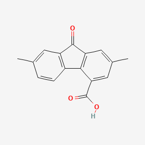 molecular formula C16H12O3 B1594118 2,7-Dimethyl-9-oxo-9h-fluorene-4-carboxylic acid CAS No. 500536-41-4