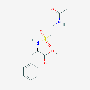 molecular formula C14H20N2O5S B159413 N-Acetyltaurylphenylalanine methyl ester CAS No. 126911-44-2