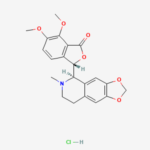 molecular formula C21H21NO6.ClH<br>C21H22ClNO6 B1594136 Hydrastine hydrochloride CAS No. 5936-28-7