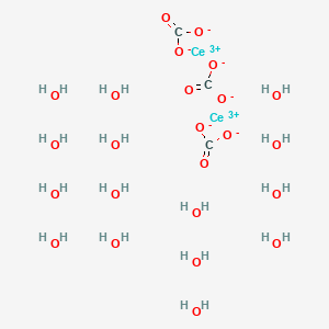 molecular formula C3H10Ce2O14 B1594138 cerium(3+);tricarbonate;pentadecahydrate CAS No. 5853-16-7