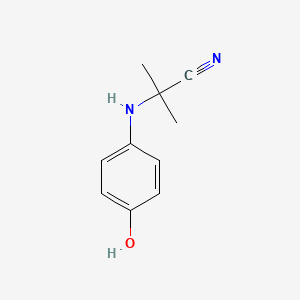 molecular formula C10H12N2O B1594195 2-(4-Hydroxyphenylamino)-2-methylpropanenitrile CAS No. 26850-26-0