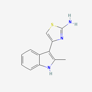 molecular formula C12H11N3S B1594214 4-(2-Methyl-1H-indol-3-yl)-thiazol-2-ylamine CAS No. 50825-19-9