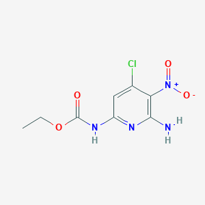molecular formula C8H9ClN4O4 B1594228 Ethyl (6-amino-4-chloro-5-nitropyridin-2-yl)carbamate CAS No. 6506-86-1