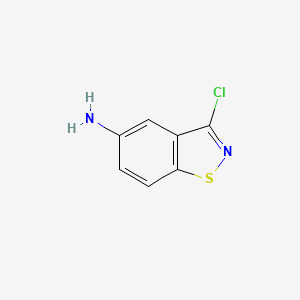 molecular formula C7H5ClN2S B1594233 1,2-Benzisothiazol-5-amine, 3-chloro- CAS No. 148193-30-0