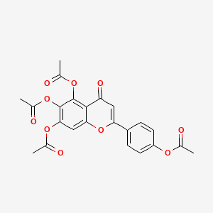 molecular formula C23H18O10 B1594239 Flavone, 4',5,6,7-tetrahydroxy-, tetraacetate CAS No. 1180-46-7