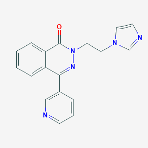 molecular formula C18H15N5O B159426 2-(2-(1-咪唑基)乙基)-4-(3-吡啶基)-1(2H)-邻苯二酮 CAS No. 137381-31-8