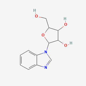 molecular formula C12H14N2O4 B1594260 2-苯并咪唑-1-基-5-(羟甲基)氧戊糖-3,4-二醇 CAS No. 728-01-8