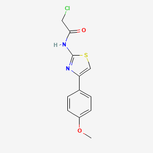 molecular formula C12H11ClN2O2S B1594273 2-chloro-N-[4-(4-methoxyphenyl)-1,3-thiazol-2-yl]acetamide CAS No. 6202-74-0