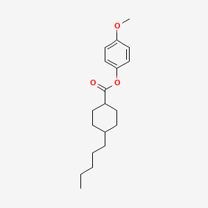 Cyclohexanecarboxylic acid, 4-pentyl-, 4-methoxyphenyl ester, trans-