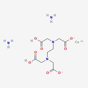 molecular formula C10H16CuN3O8- B1594294 azanium;copper;2-[2-[bis(carboxylatomethyl)amino]ethyl-(carboxylatomethyl)amino]acetate CAS No. 67989-88-2