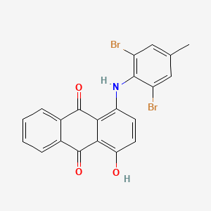 molecular formula C21H13Br2NO3 B1594301 9,10-Anthracenedione, 1-[(2,6-dibromo-4-methylphenyl)amino]-4-hydroxy- CAS No. 68239-61-2