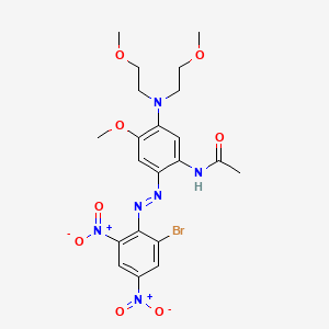 molecular formula C21H25BrN6O8 B1594306 Acetamide, N-[5-[bis(2-methoxyethyl)amino]-2-[(2-bromo-4,6-dinitrophenyl)azo]-4-methoxyphenyl]- CAS No. 26377-33-3