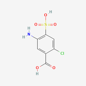 molecular formula C7H6ClNO5S B1594344 5-amino-2-chloro-4-sulfobenzoic acid CAS No. 5855-78-7