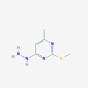 molecular formula C6H10N4S B159435 4-Hydrazino-6-methyl-2-(methylthio)pyrimidine CAS No. 1980-54-7