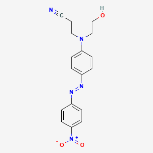 molecular formula C17H17N5O3 B1594350 Propanenitrile, 3-[(2-hydroxyethyl)[4-[(4-nitrophenyl)azo]phenyl]amino]- CAS No. 6657-32-5