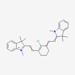 molecular formula C32H36ClN2+ B1594356 2-[2-[2-Chloro-3-[2-(1,3,3-trimethylindol-1-ium-2-yl)ethenyl]cyclohex-2-en-1-ylidene]ethylidene]-1,3,3-trimethylindole CAS No. 439859-04-8