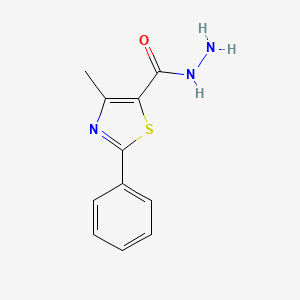 molecular formula C11H11N3OS B1594358 4-Methyl-2-phenyl-1,3-thiazole-5-carbohydrazide CAS No. 61292-08-8