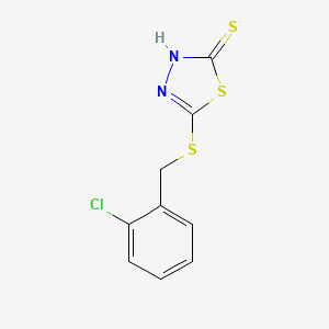 molecular formula C9H7ClN2S3 B1594359 5-(2-Chlorobenzylthio)-2-mercapto-1,3,4-thiadiazole CAS No. 345991-75-5