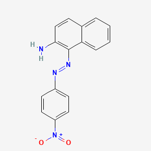 molecular formula C16H12N4O2 B1594371 1-[(4-硝基苯基)偶氮]-萘-2-胺 CAS No. 3025-77-2